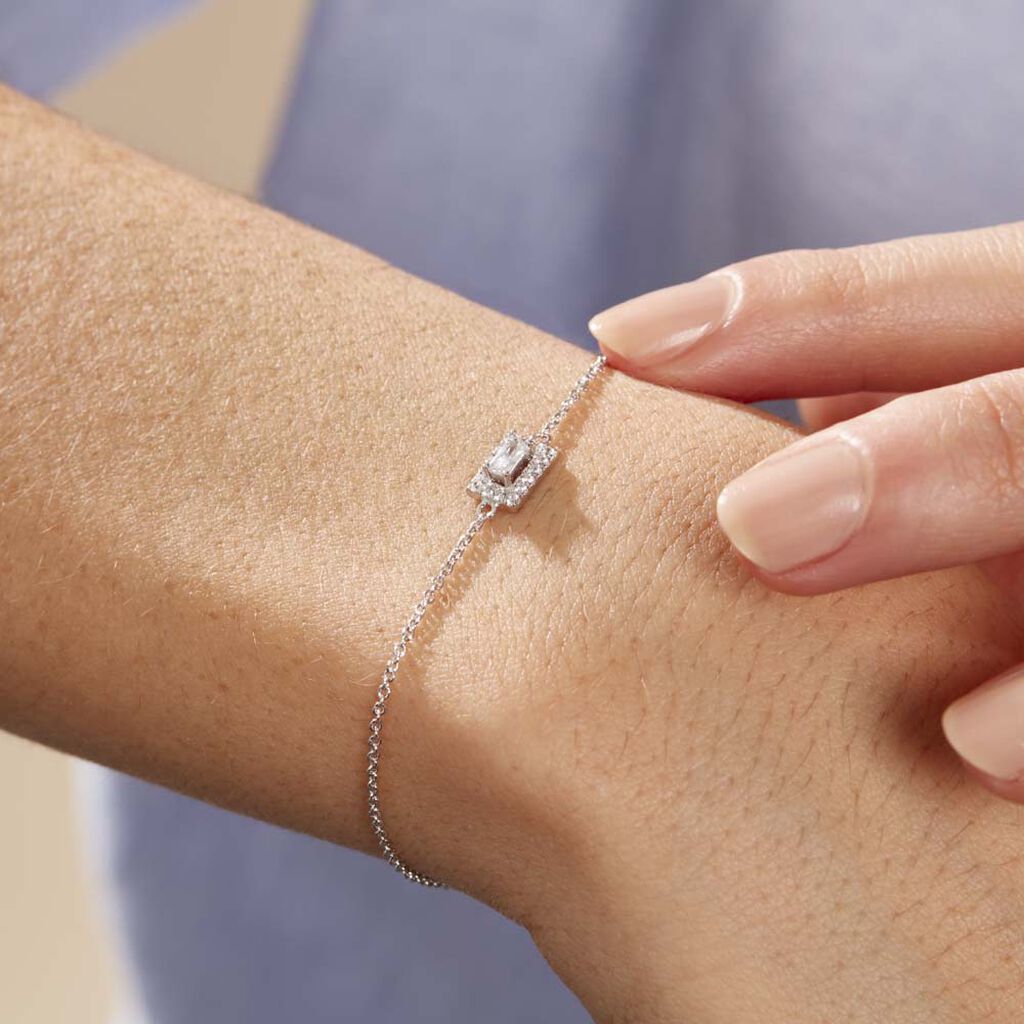 Bracelet Laurine Argent Blanc Oxyde De Zirconium