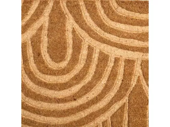 Tapis d'entrée en fibre pressée marron 43x73