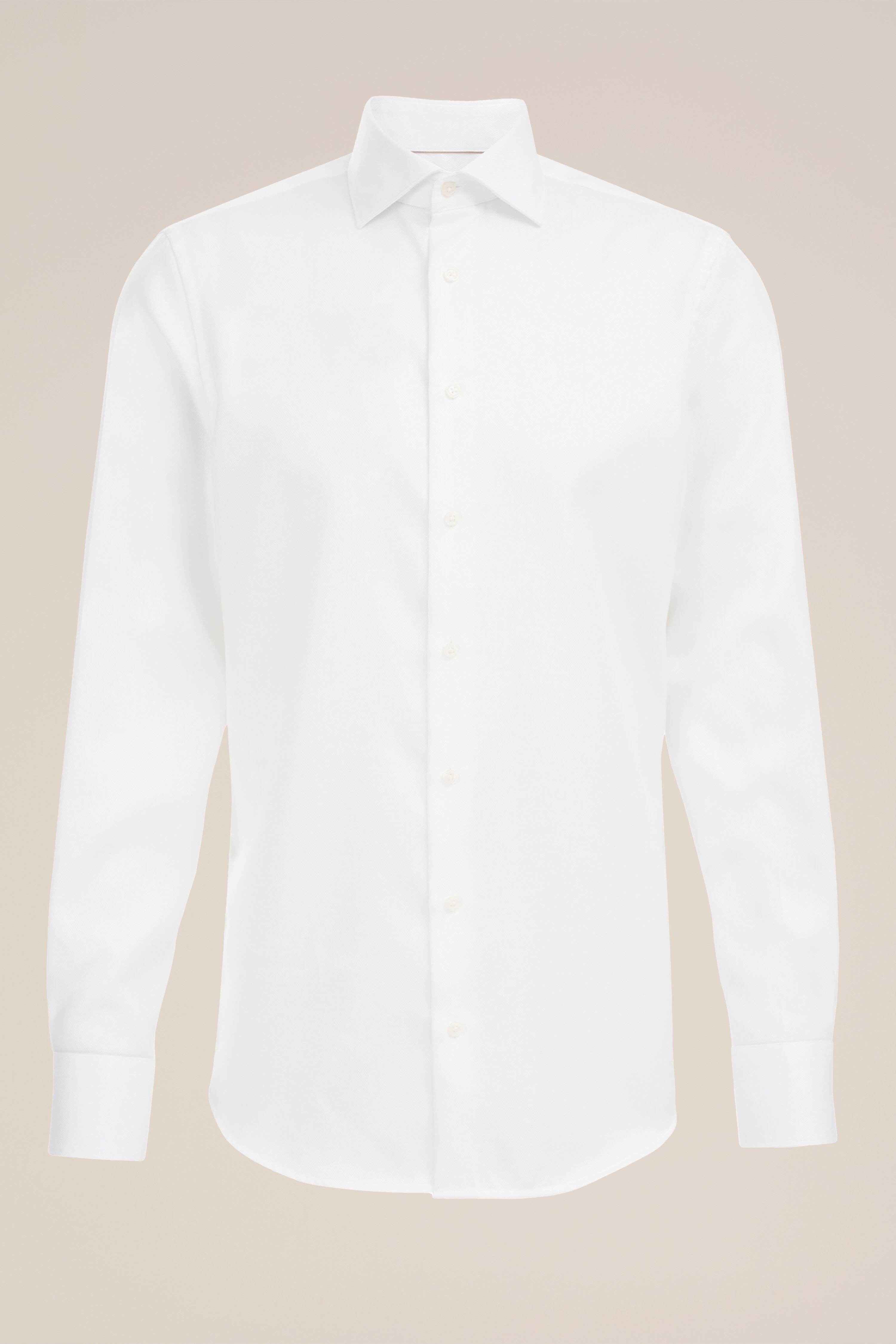 slim fit overhemd met structuur WE Fashion Wit