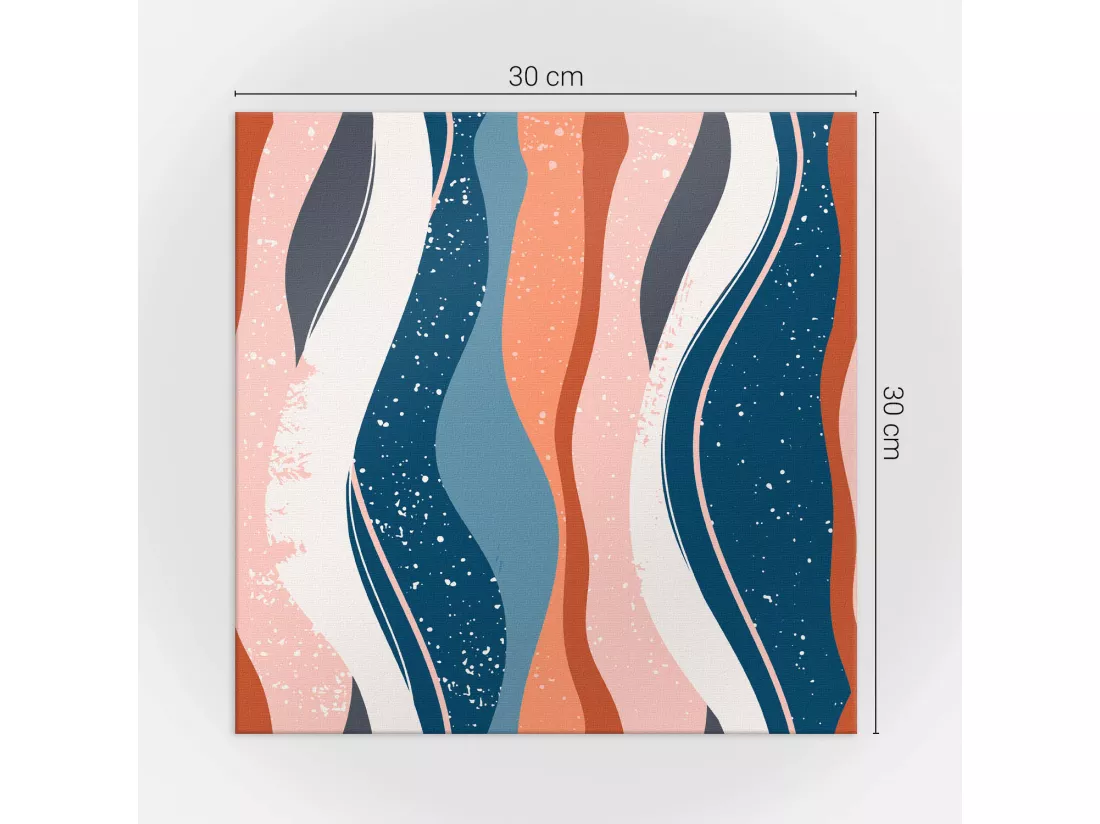 Carreaux autocollants PVC, Carrelage PVC adhésif - 9x30x30 - Vagues dans des motifs abstraits