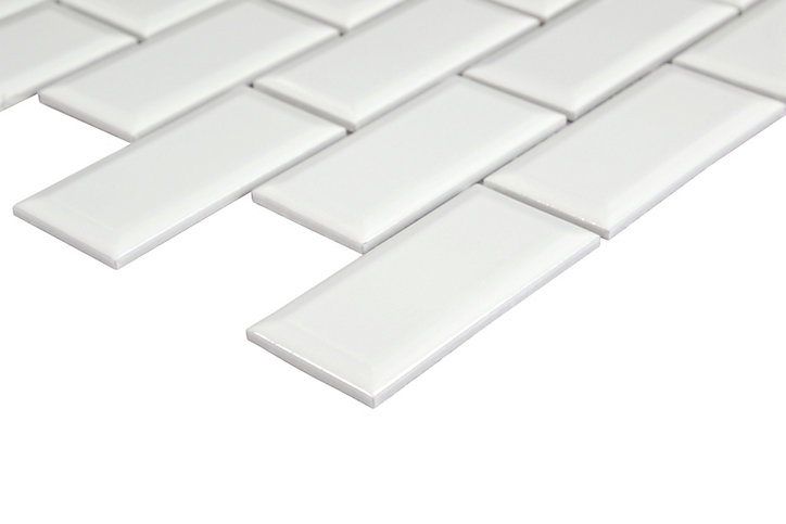 Mosaïque céramique blanc L. 29,3 x l. 28,8 cm GoodHome