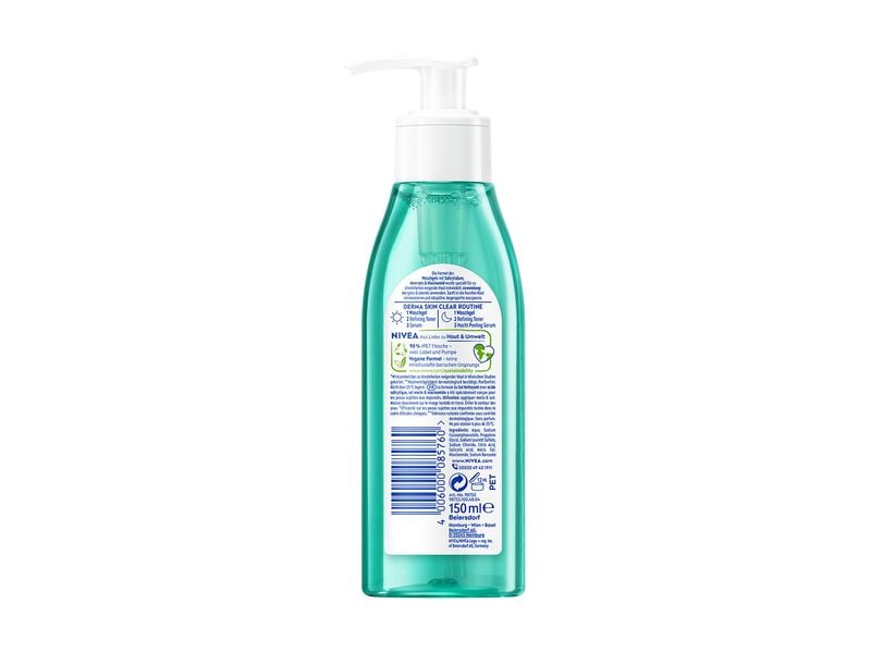 NIVEA Reinigungsgel Derma Skin Clear 150 ml Waschgel für zu Unreinheiten neigender Haut reinigt gründlich