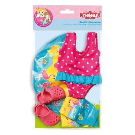 Heless Badeanzug, Clogs, Schwimmring und -flügel