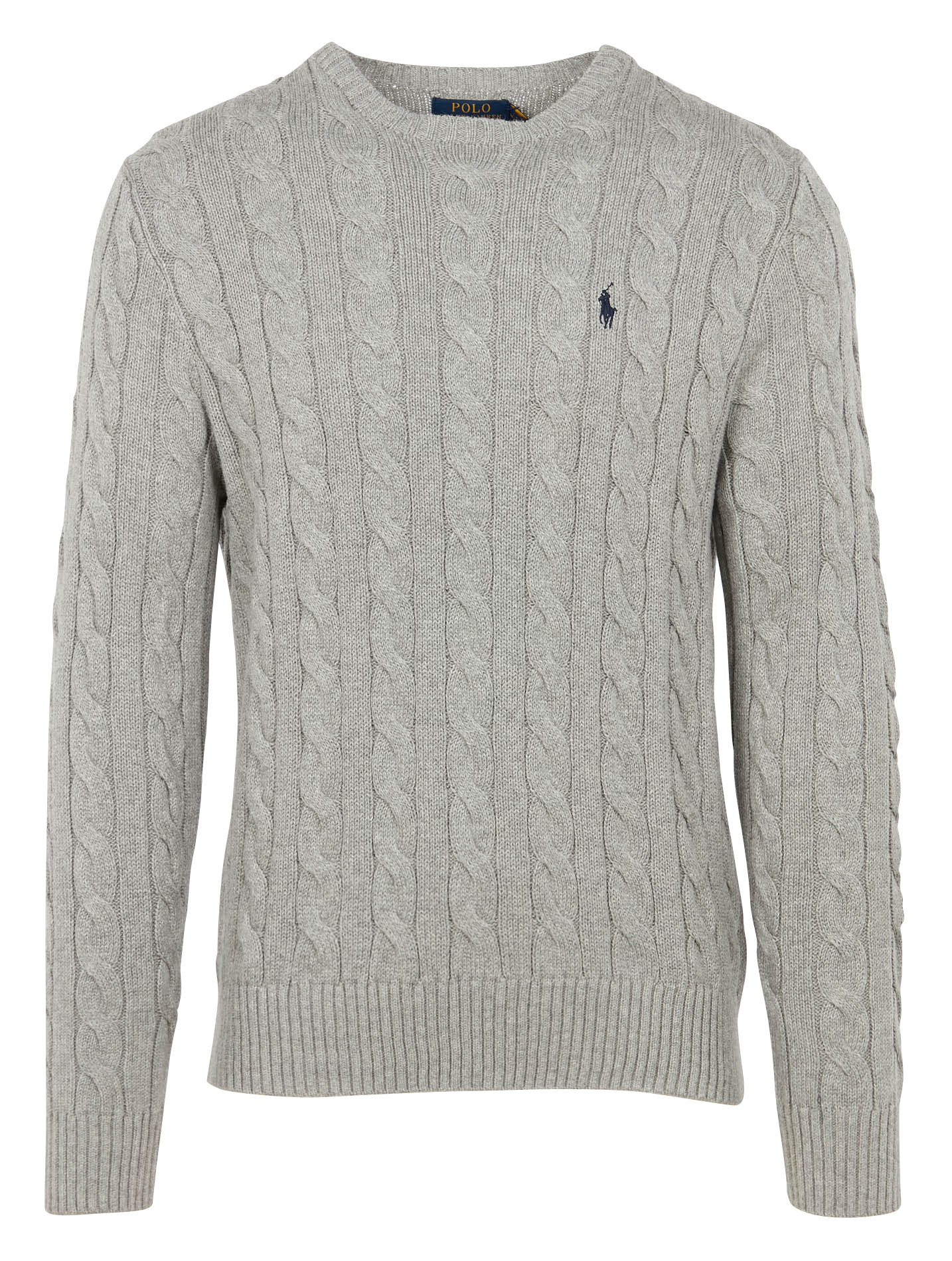 Pull col rond regular fit en coton | Gris