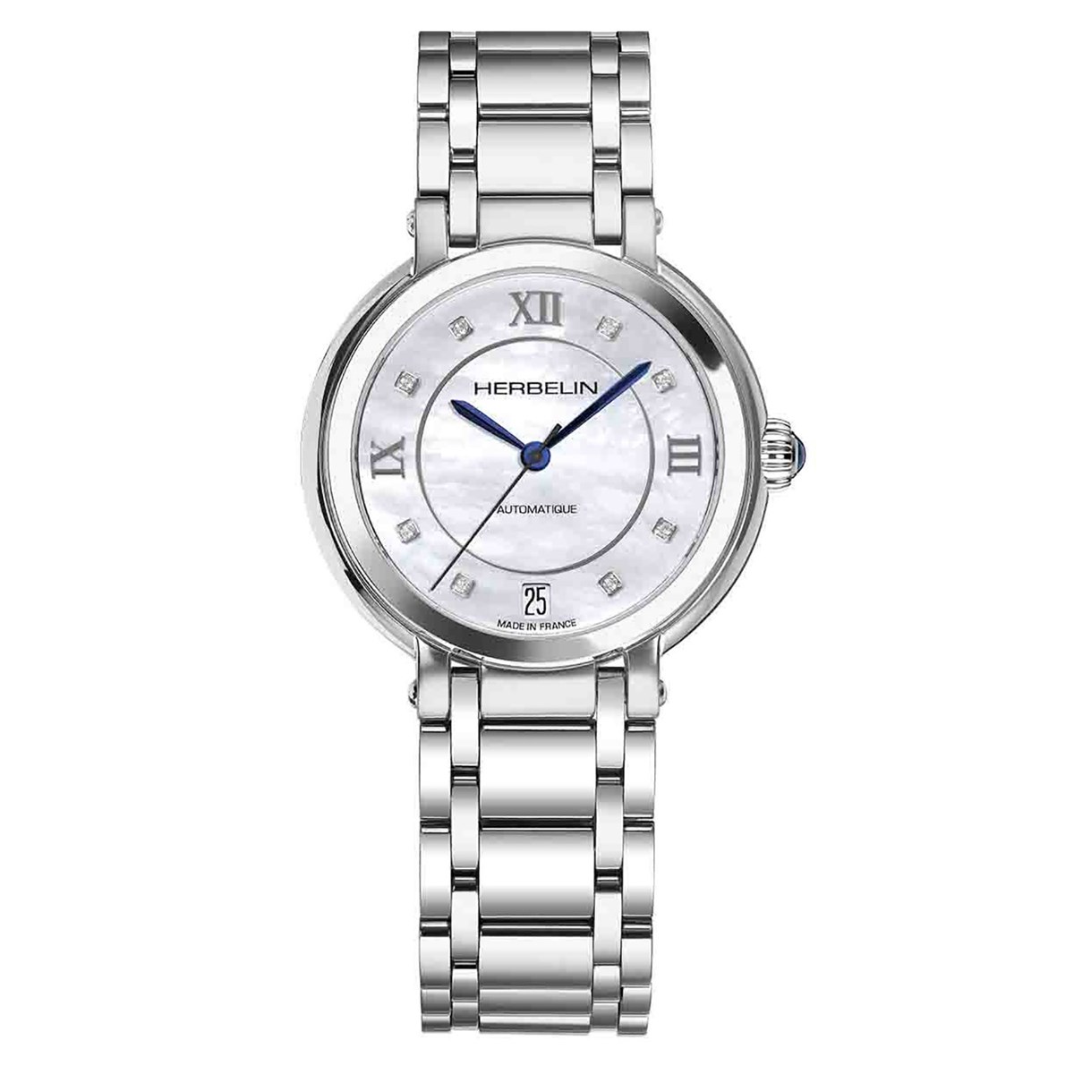 Montre femme Michel Herbelin automatique Galet aciercadran nacre