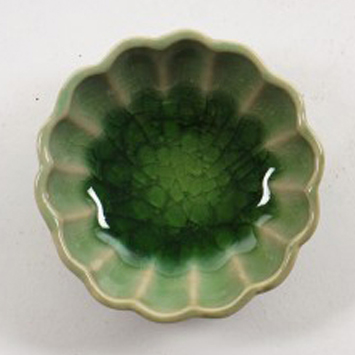 Schale 'Seerose', grün, Ø 7 cm, H 2 cm von fischer's lagerhaus
