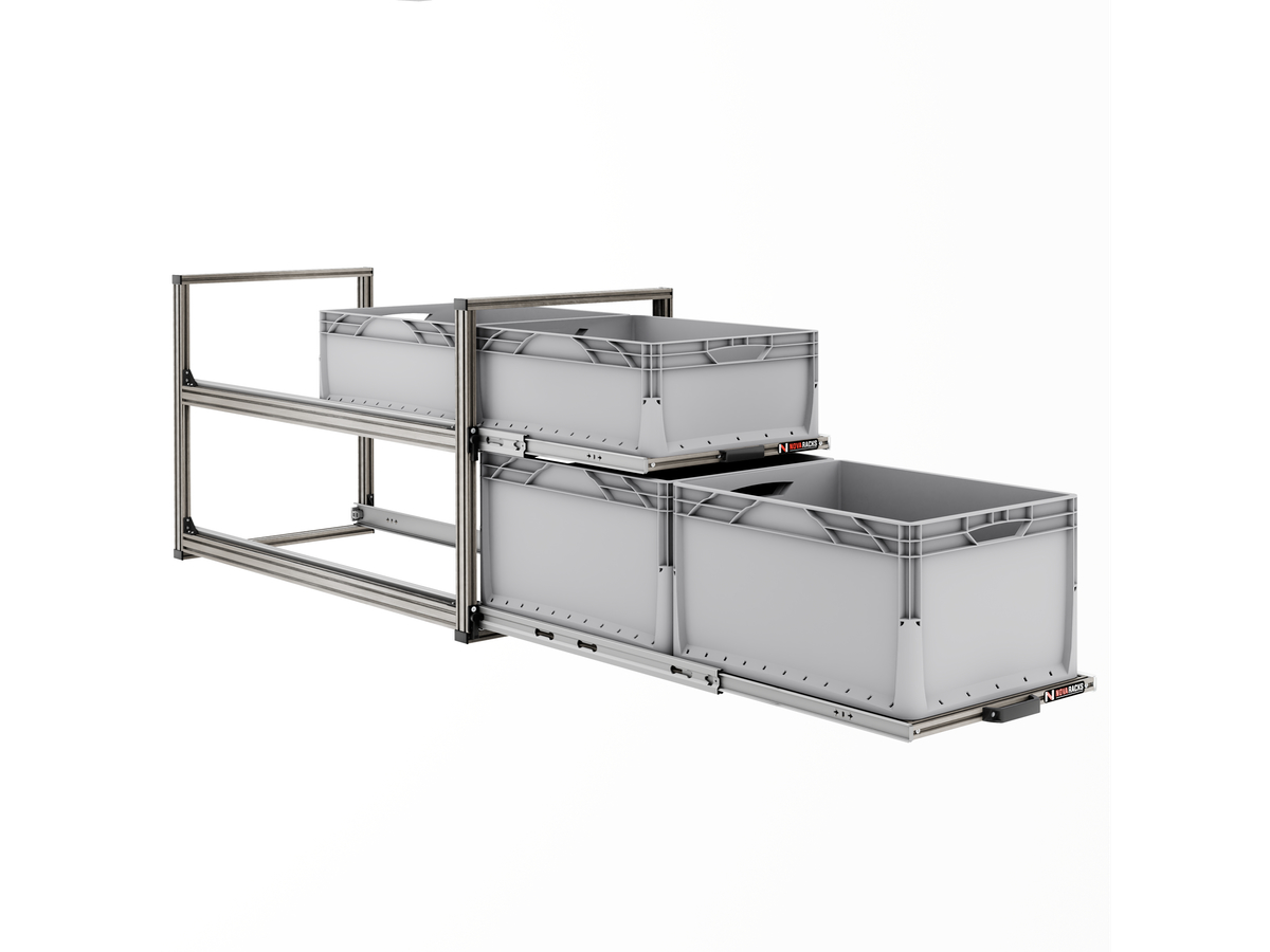 Nova Racks Serie V  2 Levels schuifopbergsysteem - 40x120x65 cm