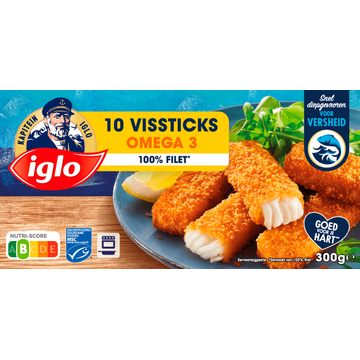 Iglo Vissticks Omega 3 10 Stuks 300 g