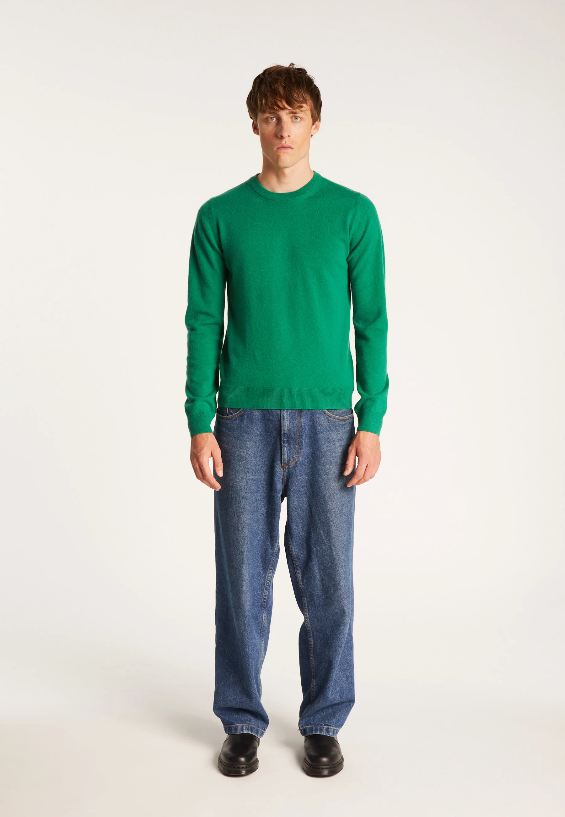 EVAINAH24 - Pull col rond en cachemire | Vert