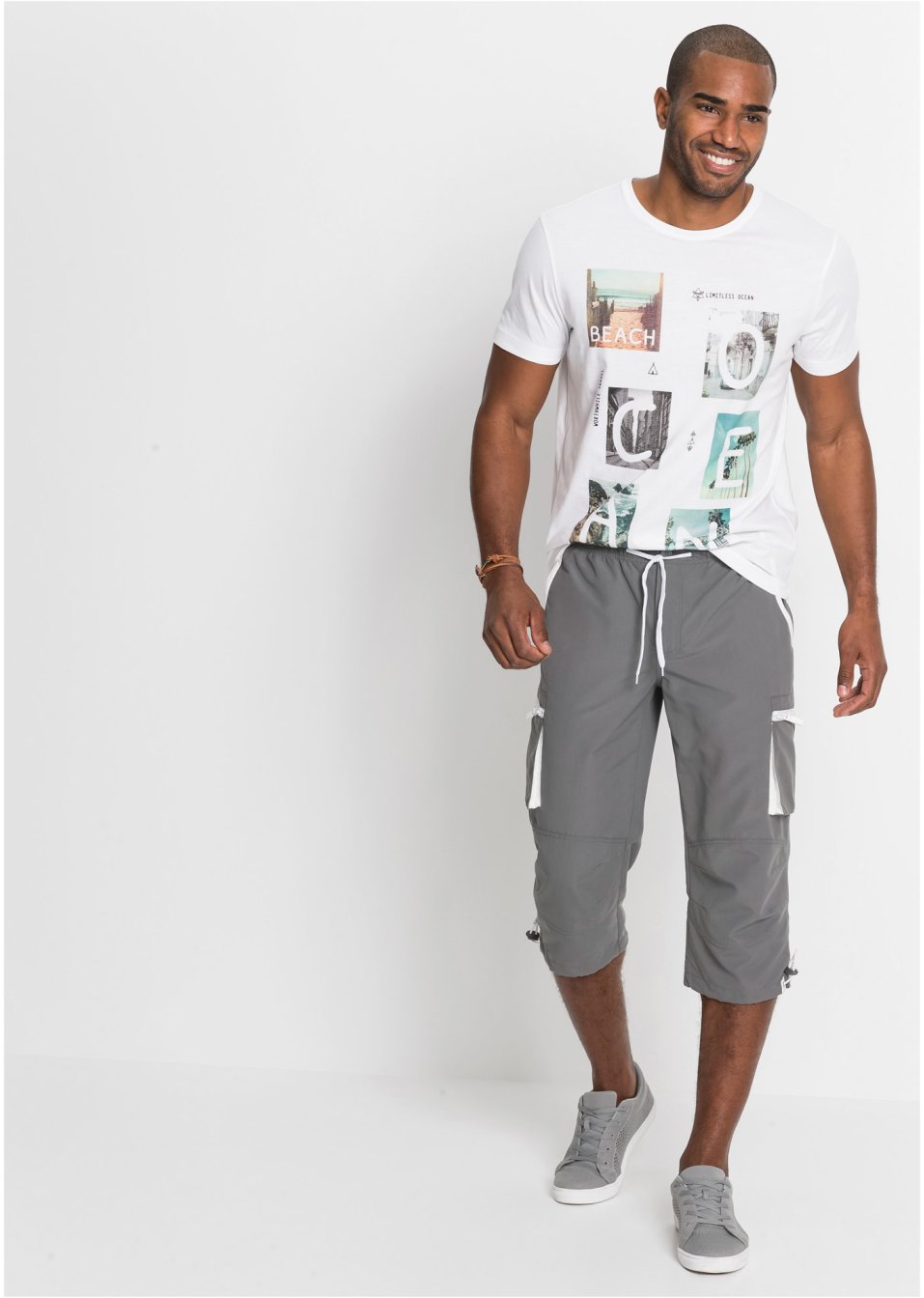 Pantalon 3/4 à enfiler en microfibre