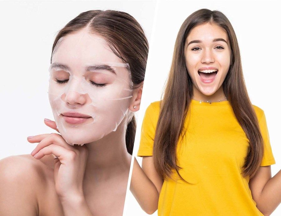 Biovène Vitamin C Glow Booster Age-Defying Organic Mango Biodegradable Sheet Mask 20ml