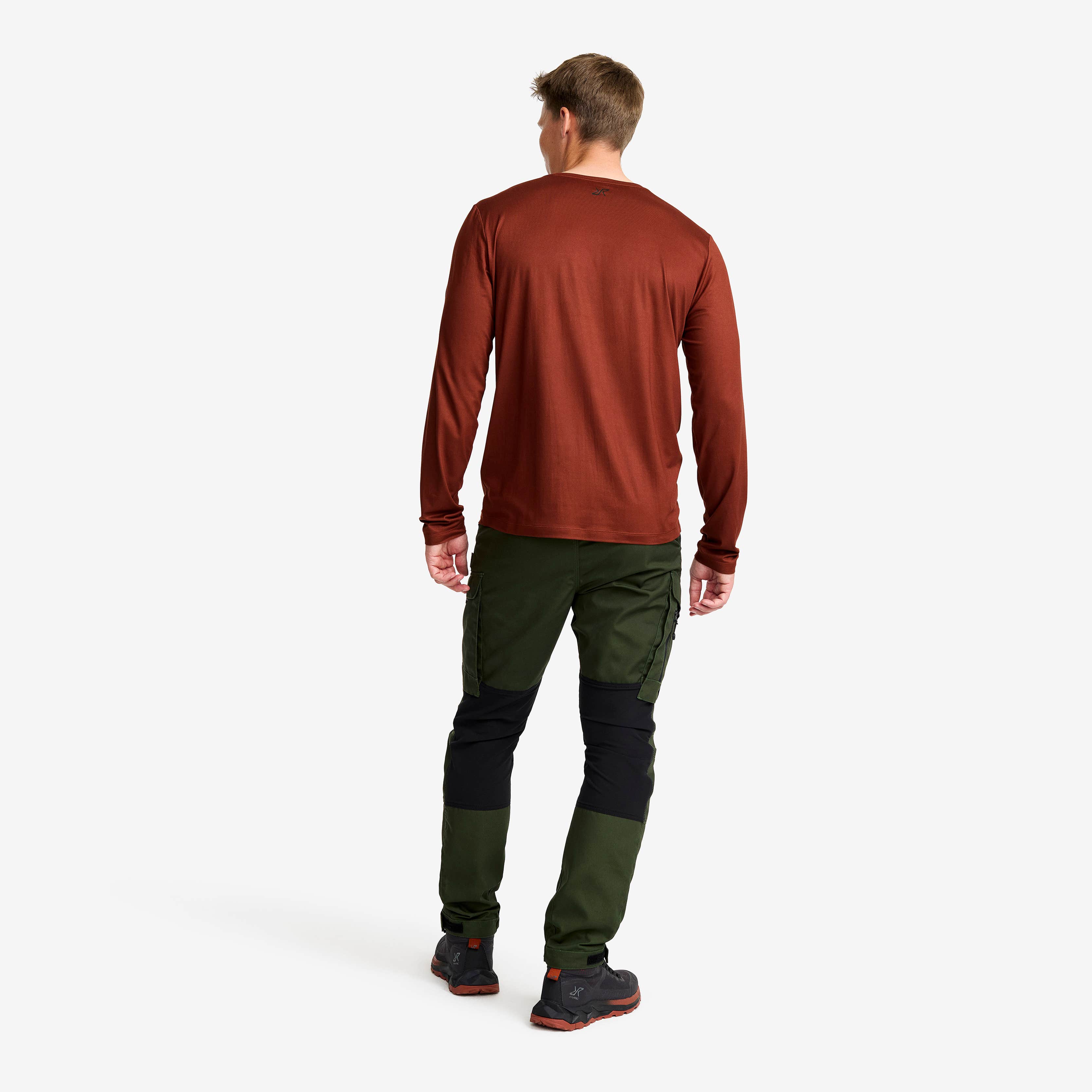 Mission Logo Long-sleeved T-shirt Herre Fired Brick