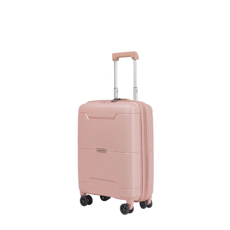 Valise cabine rigide extensible Haree 55 cm Pearly pink