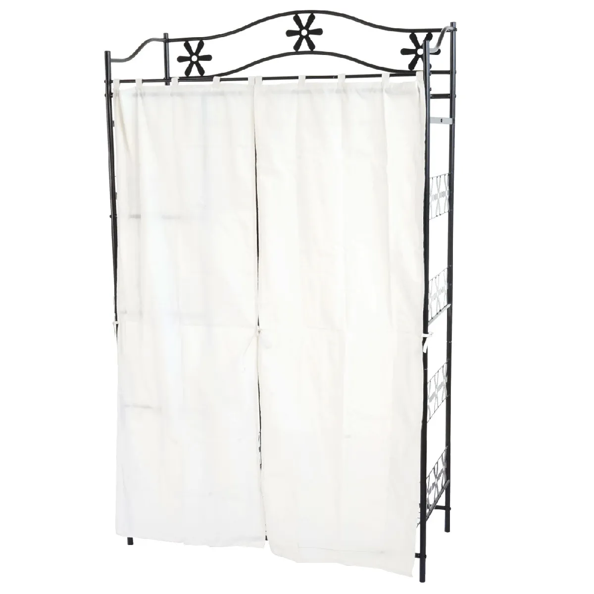 Decoshop26 Portemanteau - Métal avec rideau