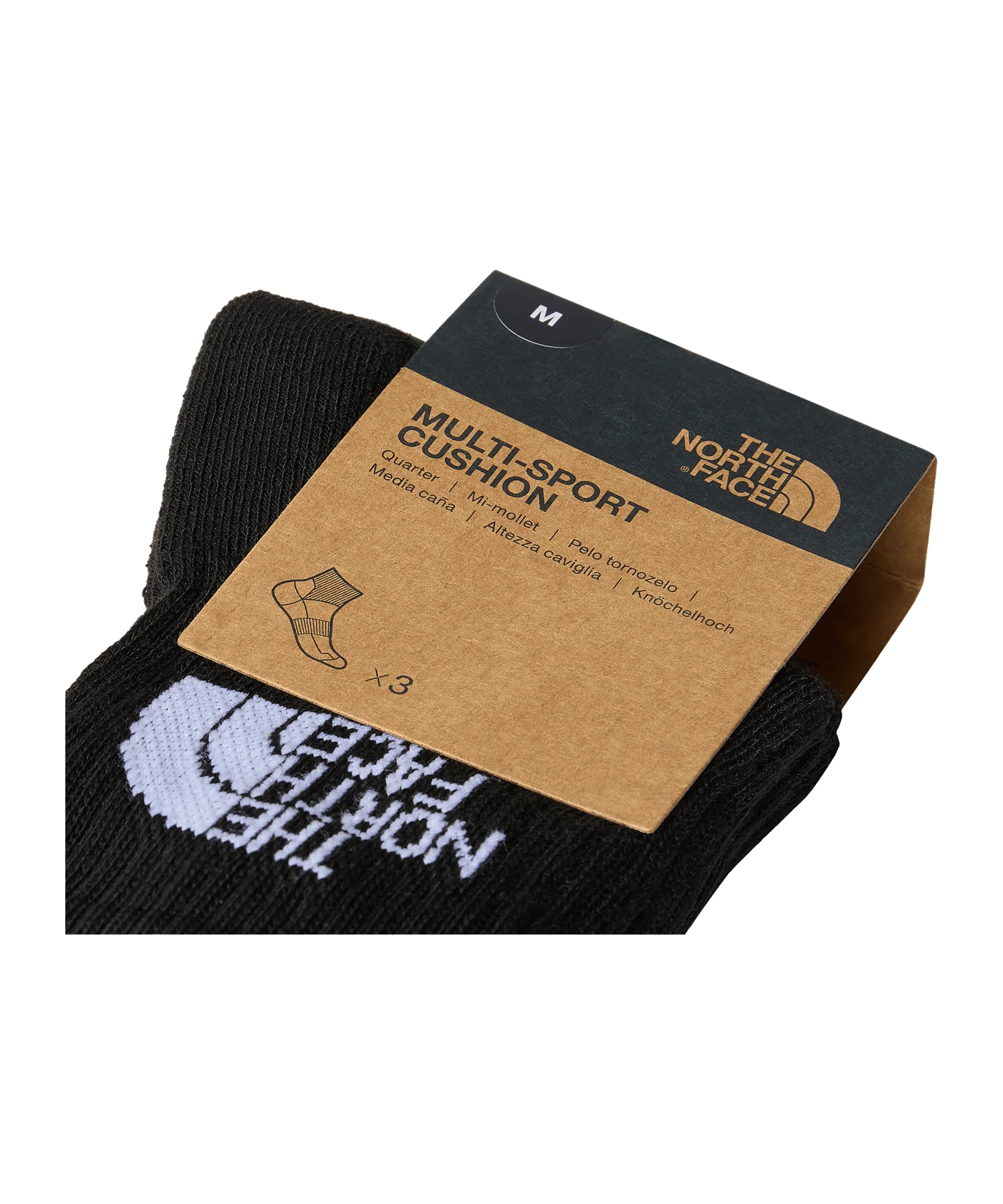 The North Face Multi Sport Cush Quarter Sock 3P Socken Schwarz