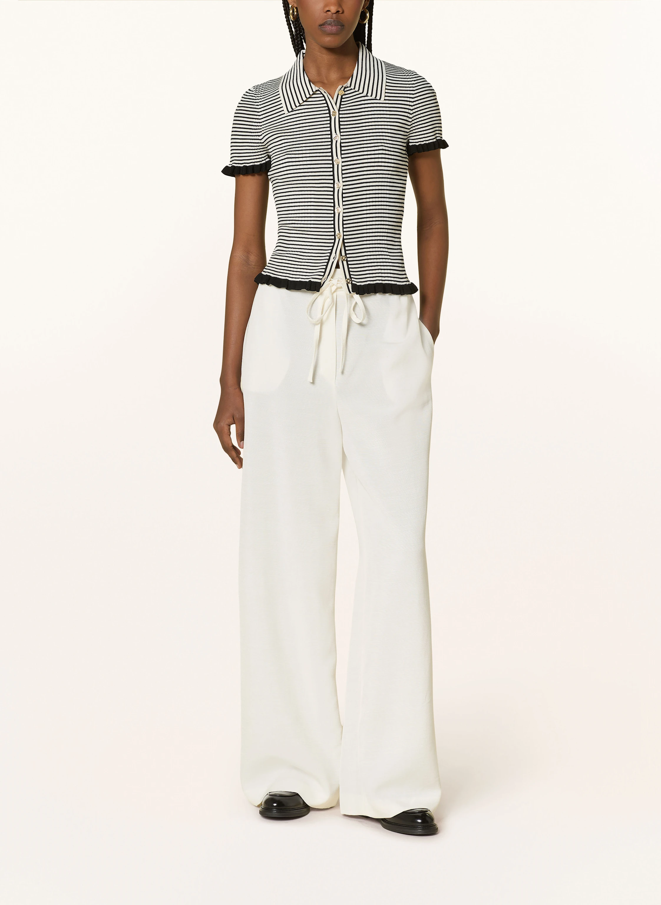CLAUDIE PIERLOT Strickbluse mit Rüschen