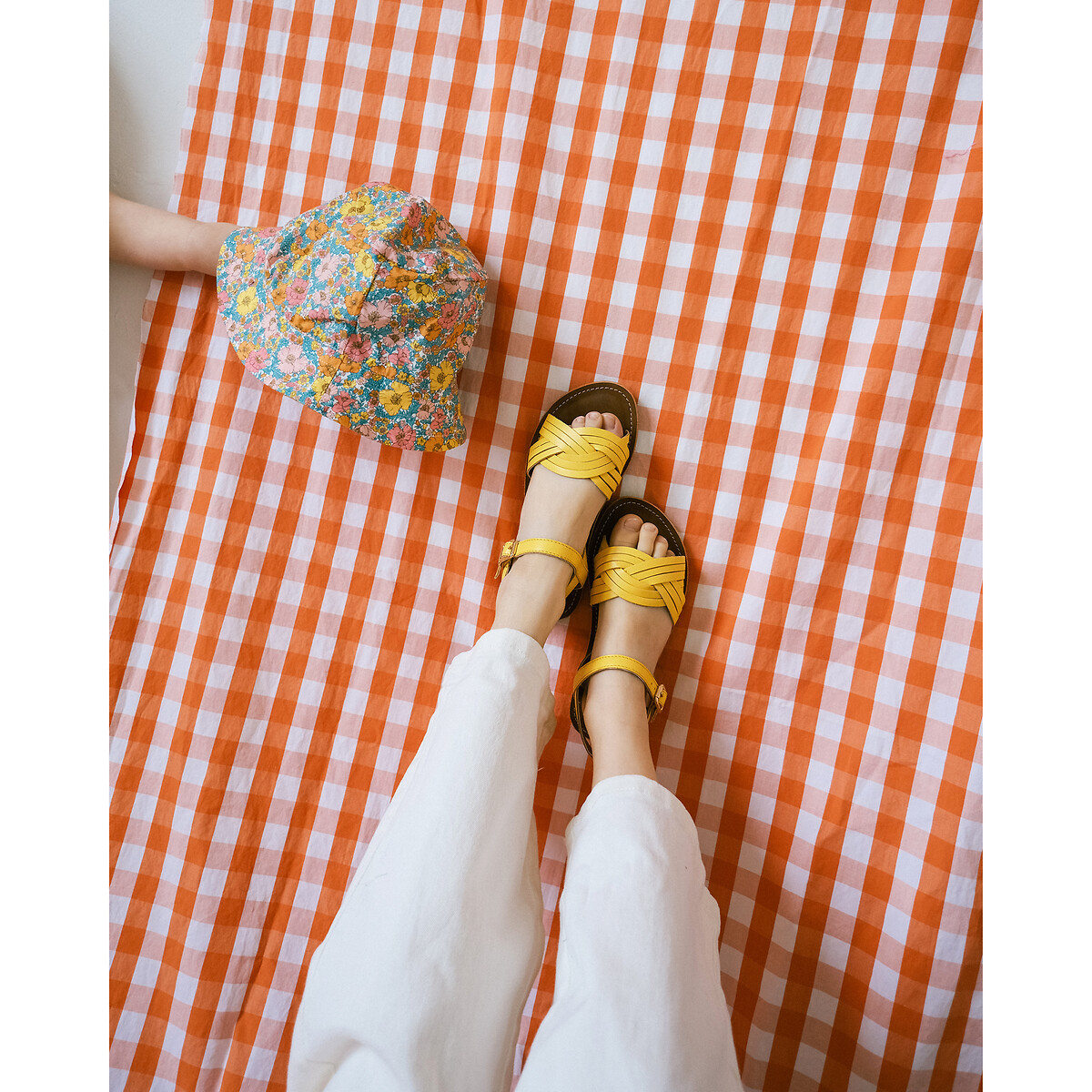 COLEÇÃO LA REDOUTE<br>Chapéu bucket em tecido Liberty Fabrics