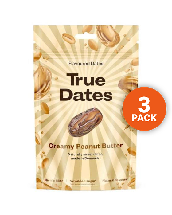 True Dates Creamy Peanut Butter 3x100g