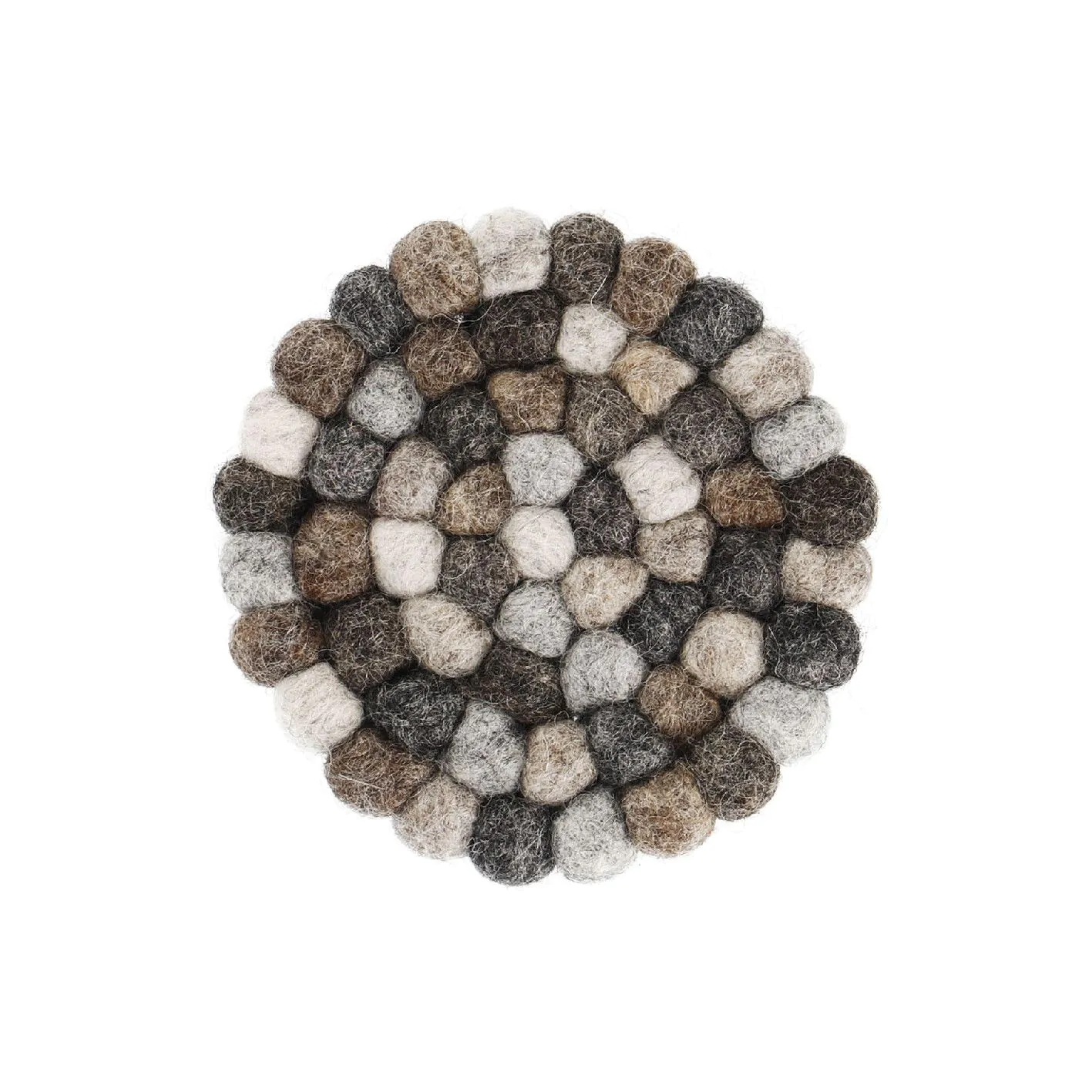 Untersetzer Filzkugeln, grau, 10 cm