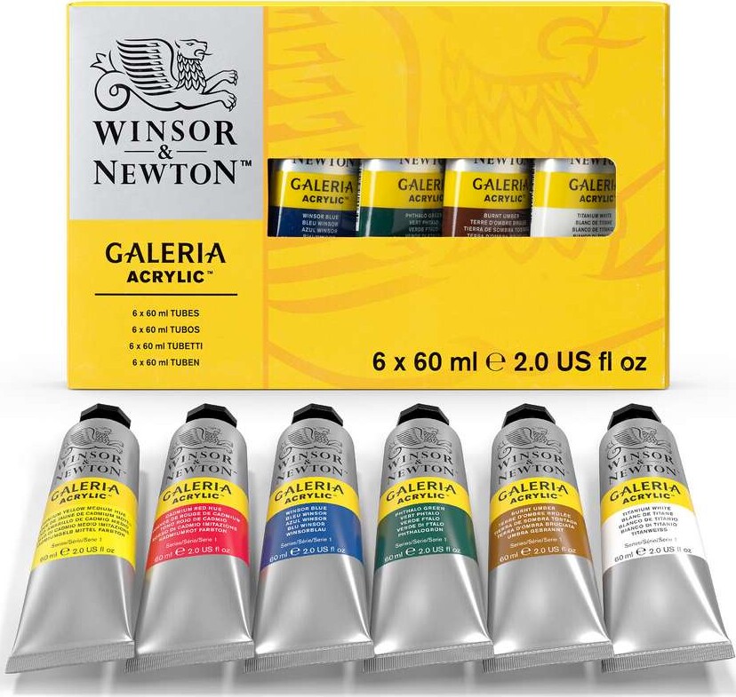 Winsor & Newton - Akrylmaling Sæt - 6X60 ML