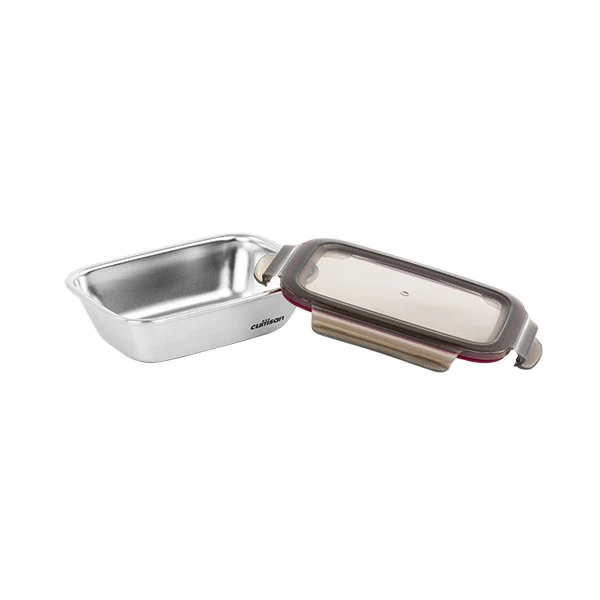 Boîte de conservation rectangulaire en inox 580 ml compatible micro-on