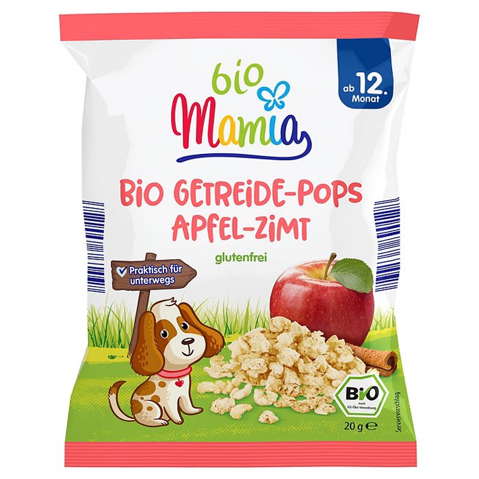 MAMIA BIO Bio-Mais-Pops 20 g, Apfel-Zimt