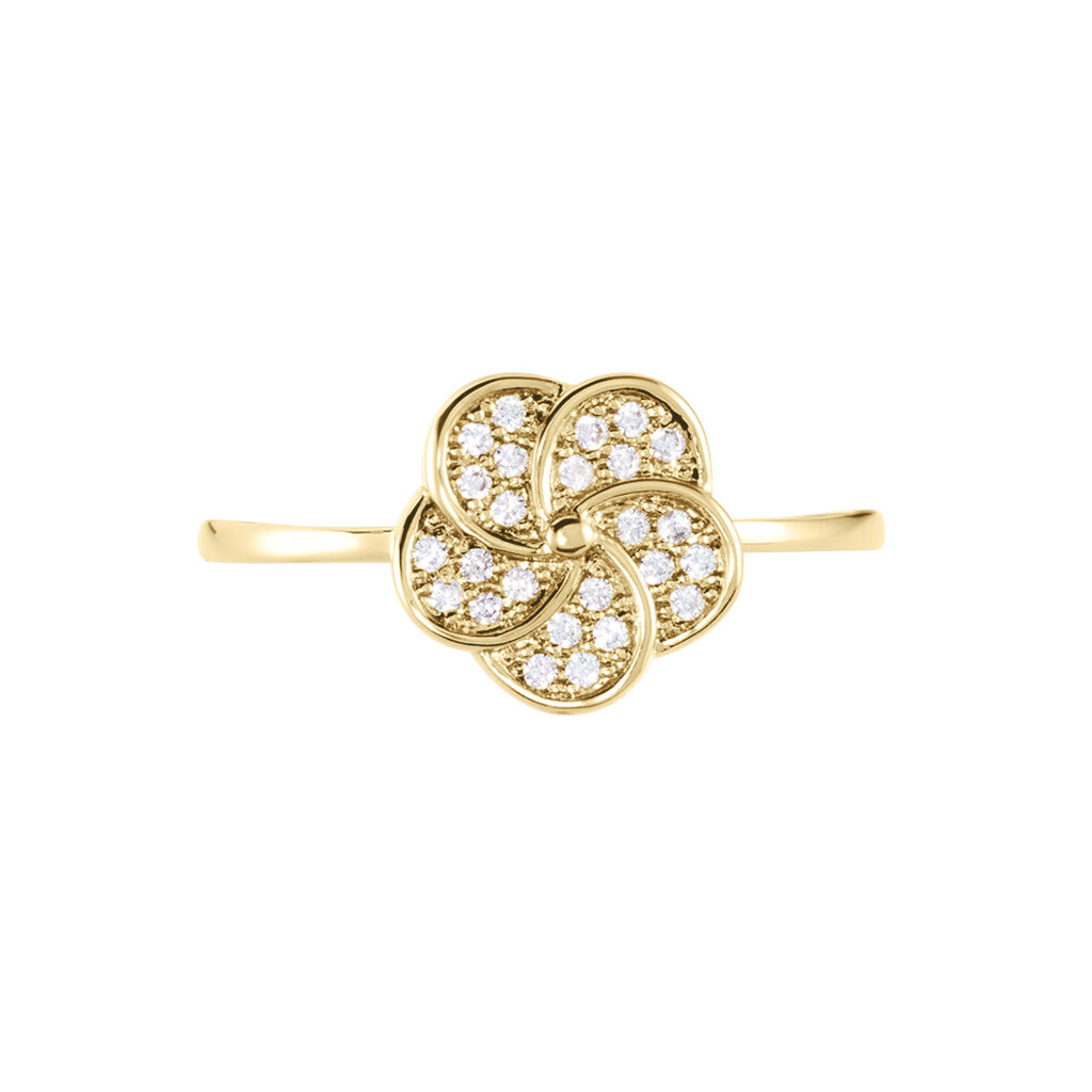 Bague Doroteia Plaqué Or Jaune Oxyde De Zirconium