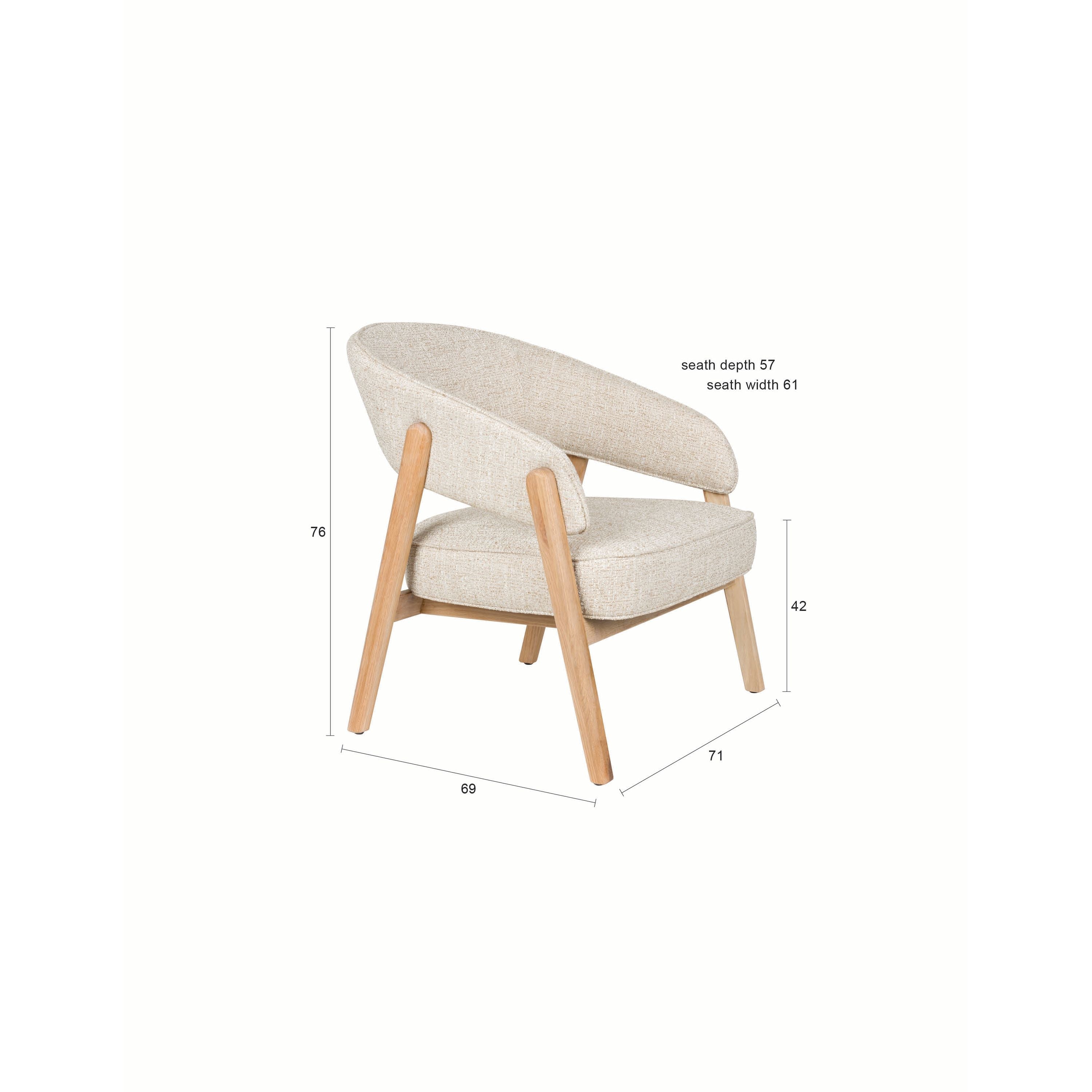 Zuiver Bright Fauteuil Beige