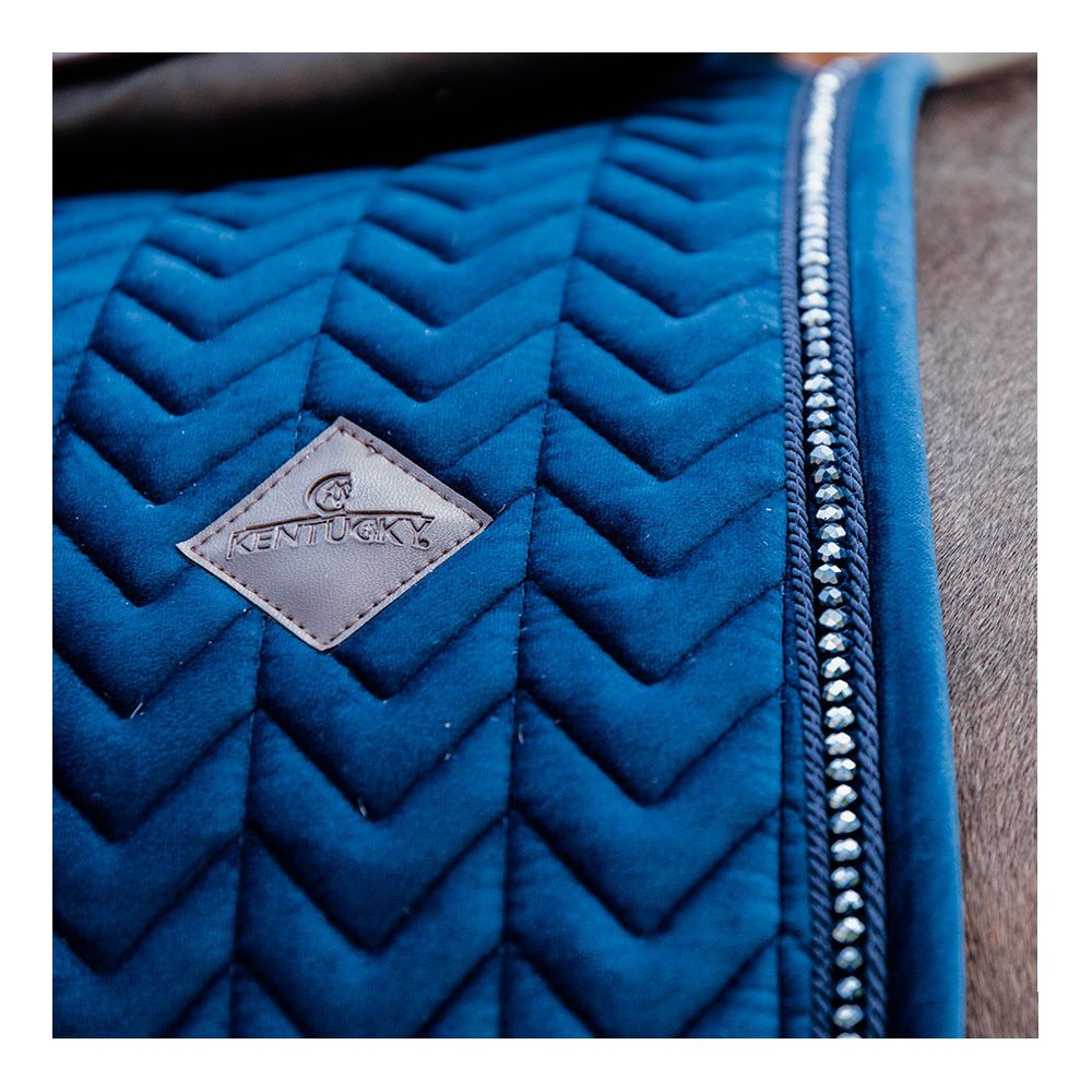 Kentucky VELVET PEARLS - Tapis de dressage bleu roi