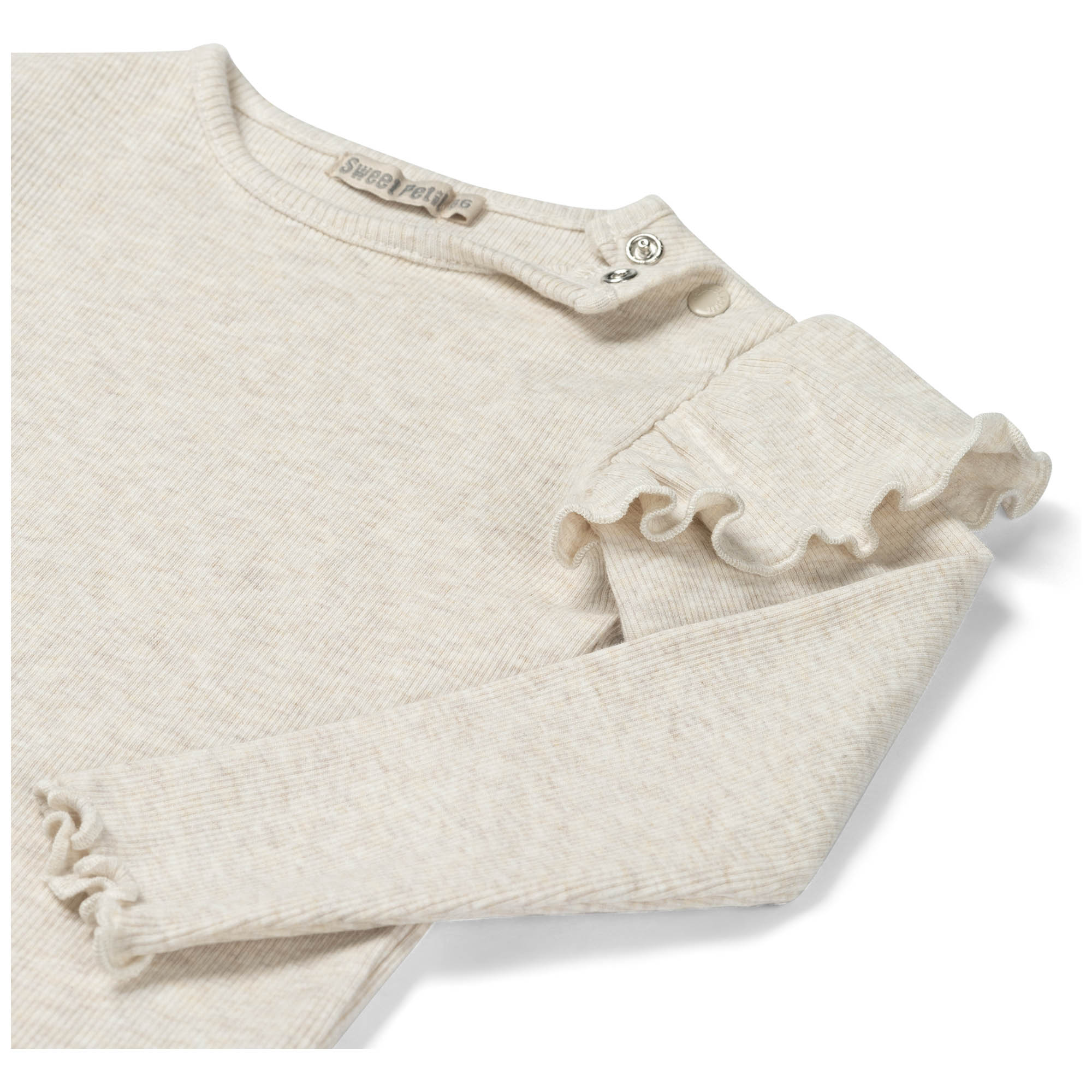 Sweet petit peuter shirt Meave lange mouwen effen wit