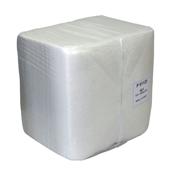 Poetsdoeken 10kg wit A kwaliteit wegwerpdoek 10kg (P91120)