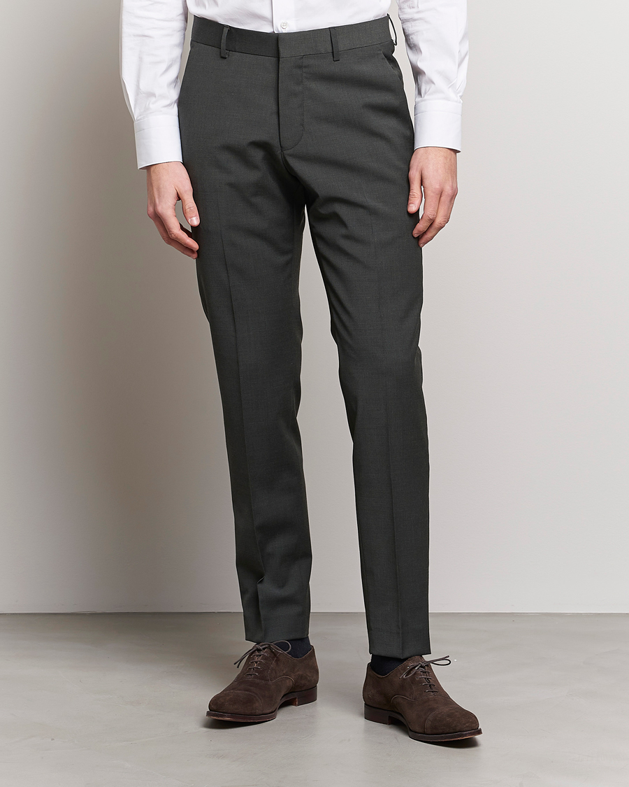Tiger of Sweden Tenuta Wool Travel Suit Trousers Olive Extreme