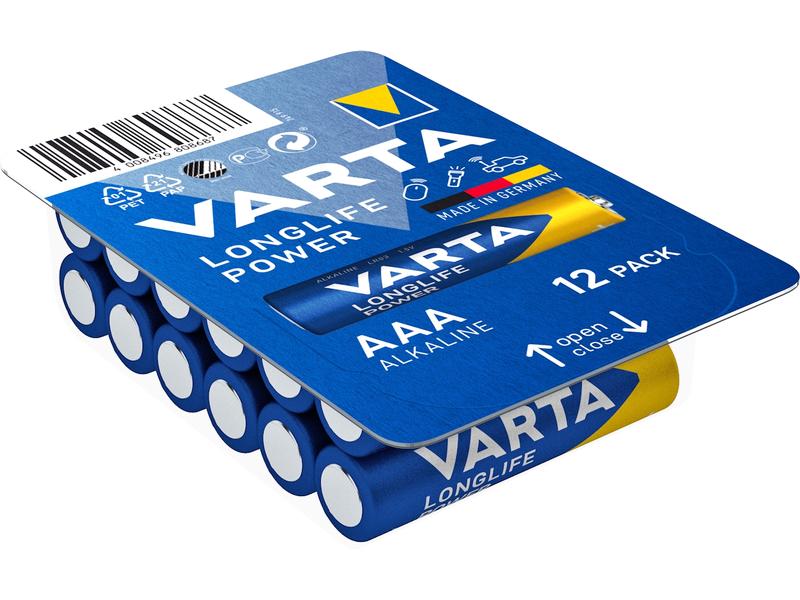 Varta Batterie Longlife Power AAA , 12 Stück AAA-Batterien im 12er-Pack