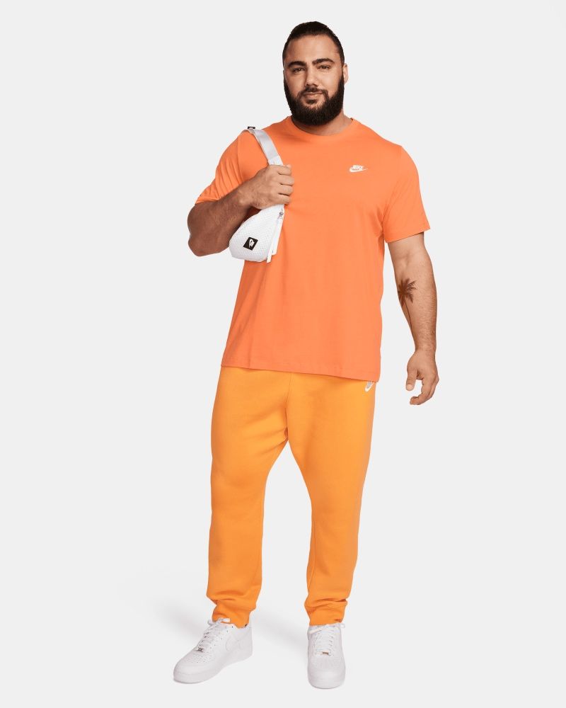 T-shirt Nike Sportswear Club Orange & Blanc pour homme