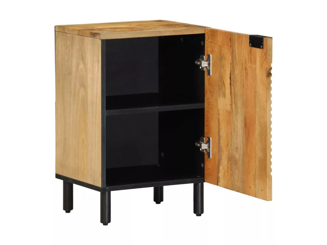 Armoire salle de bain marron 38x33,5x58 cm bois massif manguier