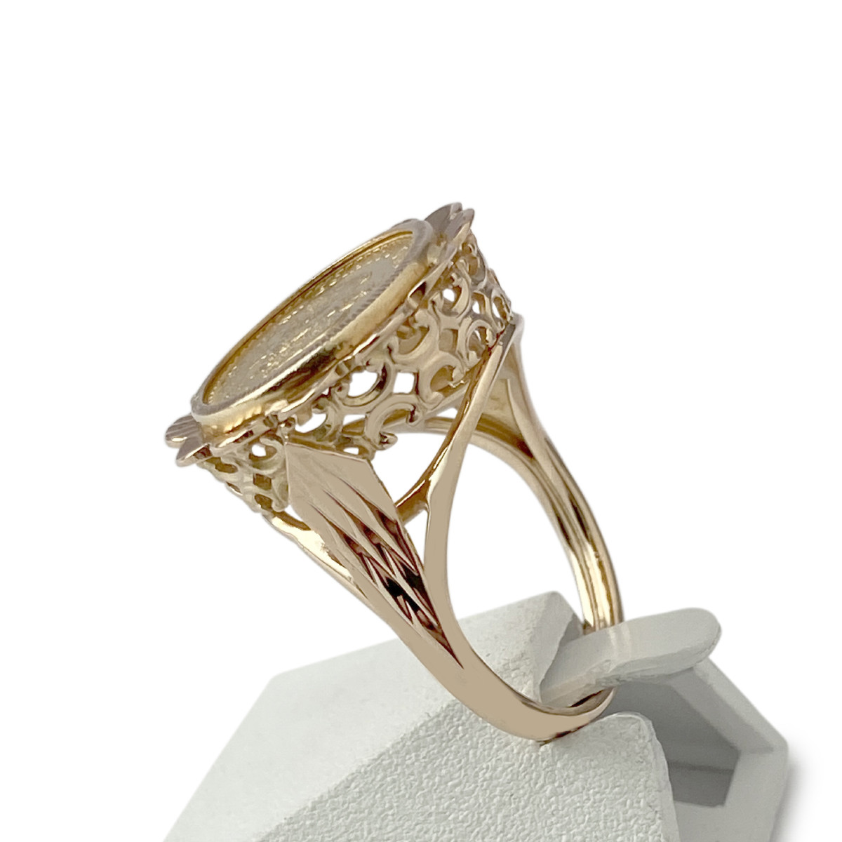 Bague d'occasion porte pièce or 750 jaune