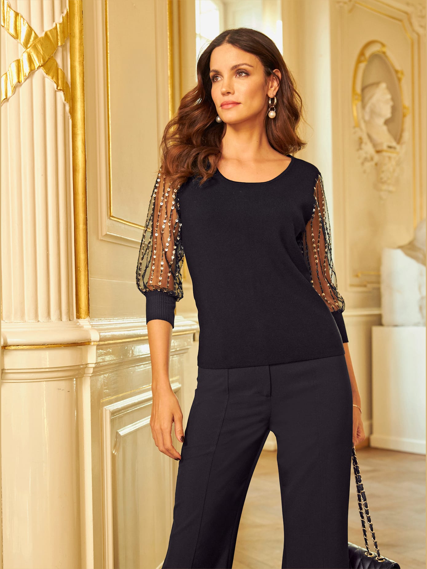 Pull à encolure ronde
