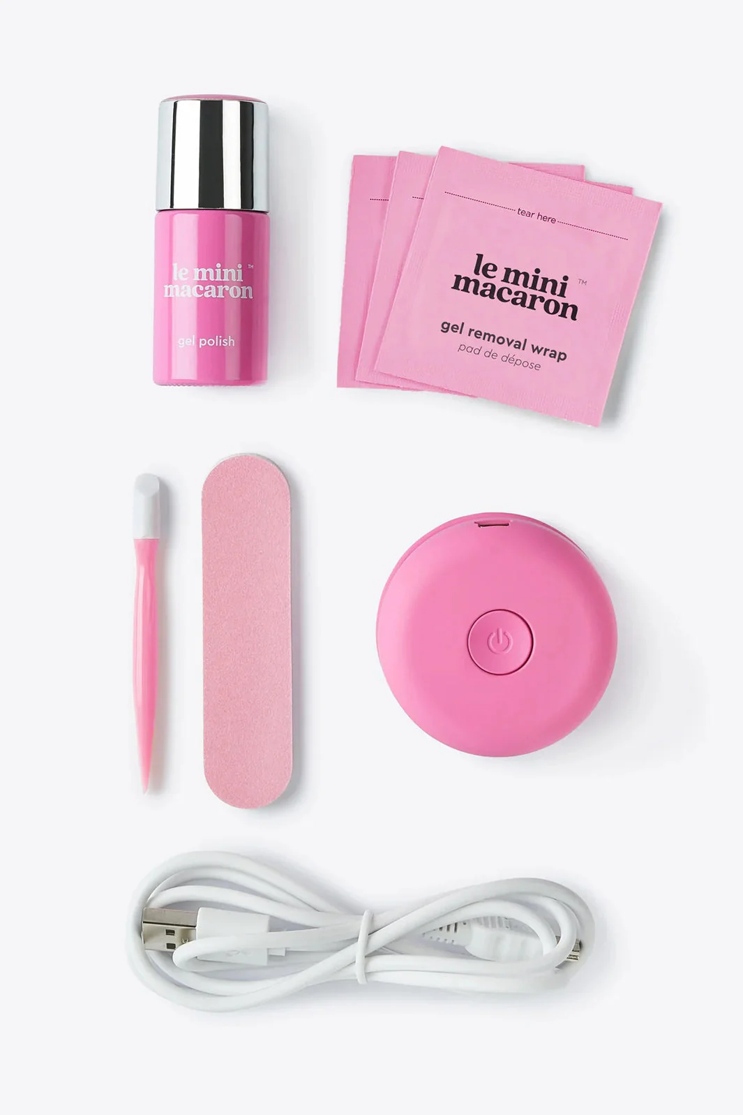 Le Mini Macaron Gel Manicure Kit bubblegum crush