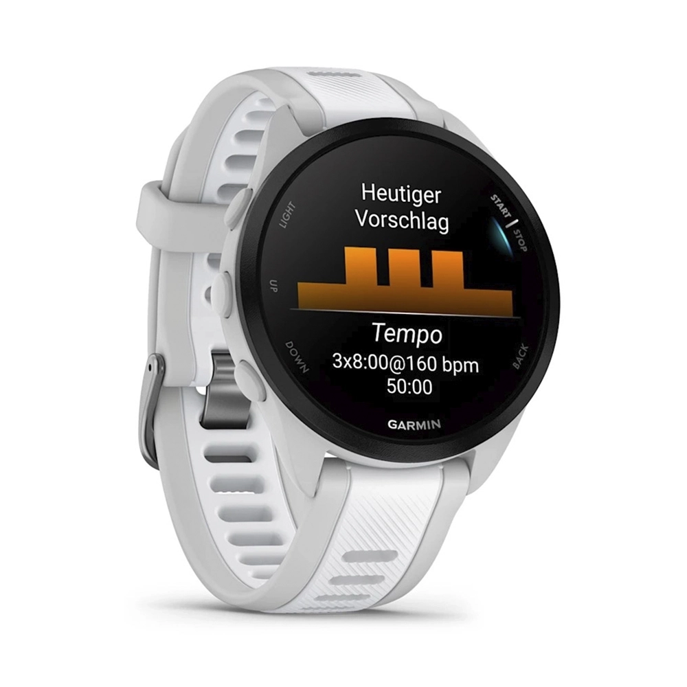 Garmin Forerunner 165 Music Sportuhr Dunstgrau/Steinweiss