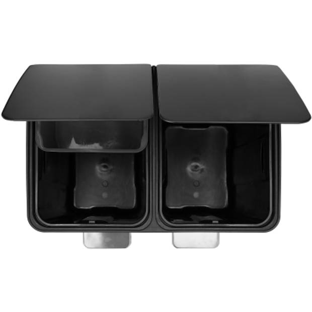 Blokker Afvalscheider - 2x20 liter en 3 liter GFT-bak - Mat Zwart