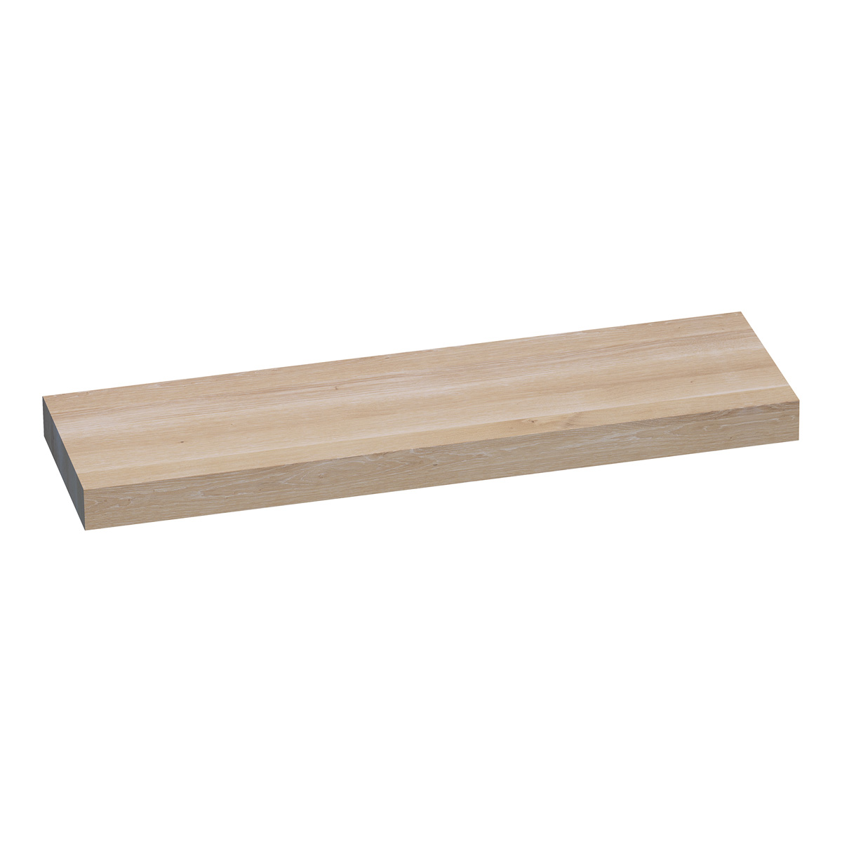 Brauer Creek vrijhangend wastafelblad 160cm lamellen eiken wit