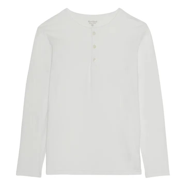 Hartford T-shirt Light Henley | Blanc