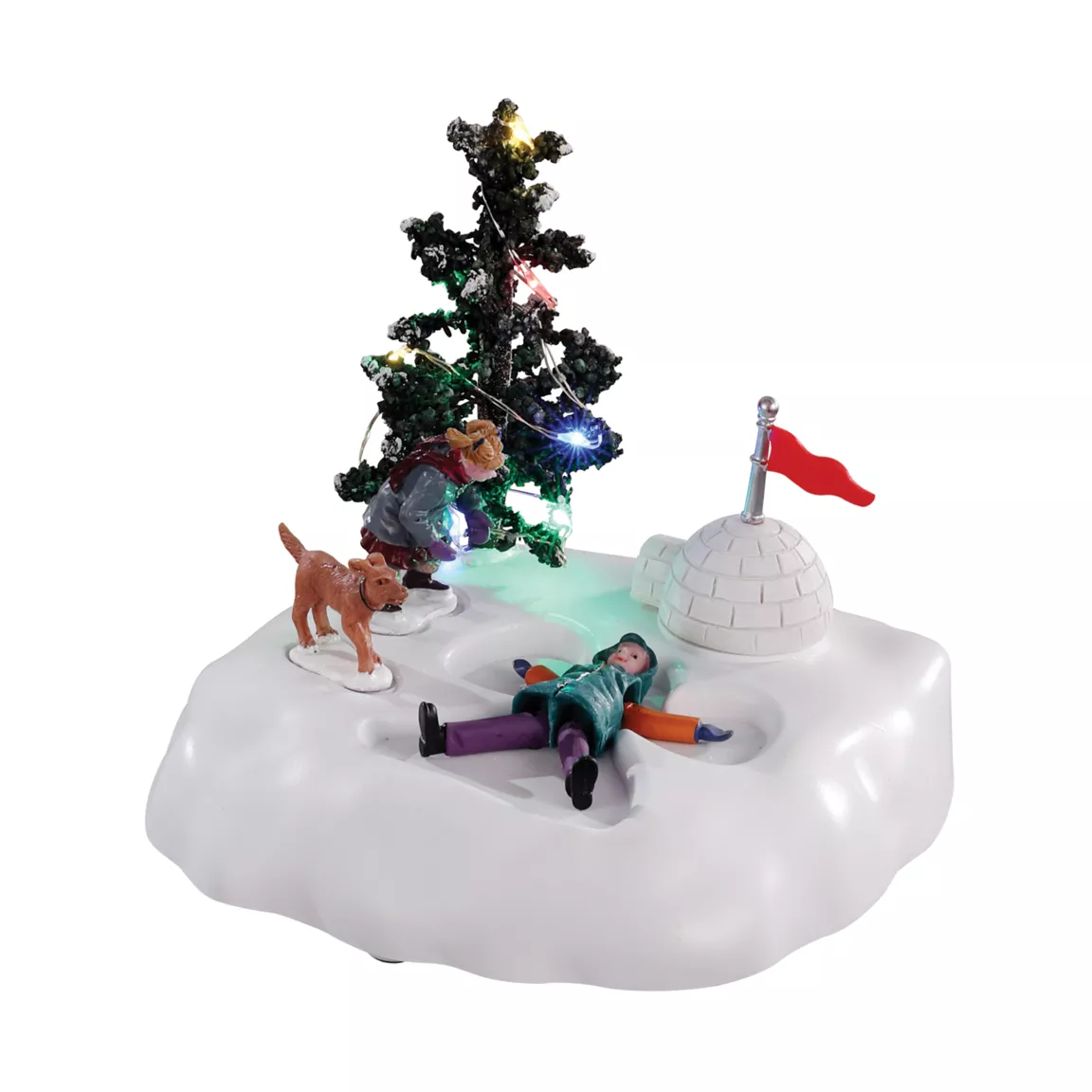Personnages Lemax à piles Ailes d'ange dans la neige