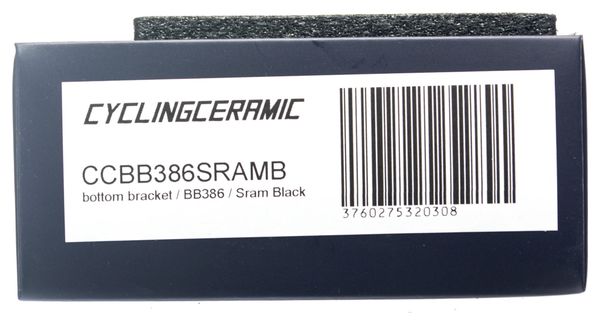 Boitier de Pédalier CyclingCeramic BB Evo 386 Sram GXP Noir