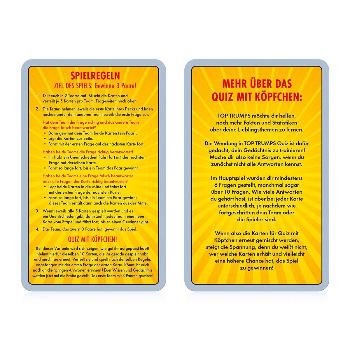 Top Trumps Quiz - Die verrücktesten Gesetze der Welt Quizspiel Wissensspiel