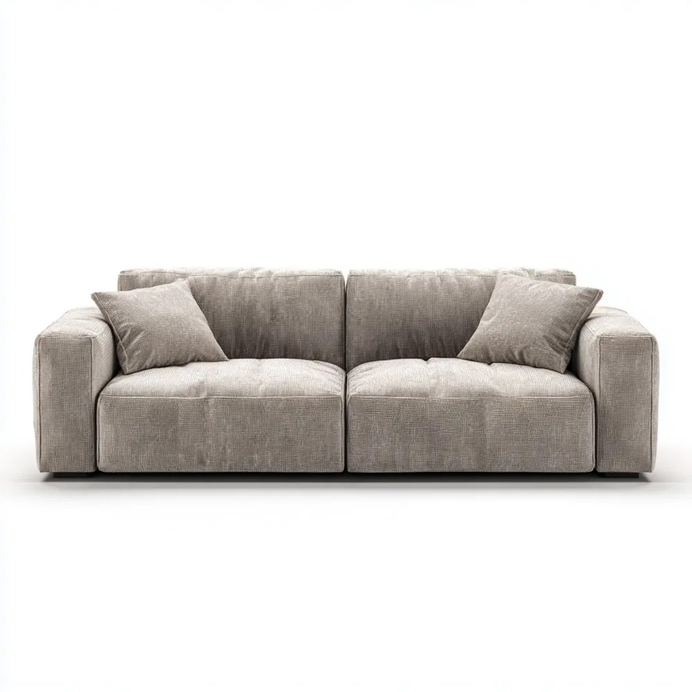 2-Sitzer-Sofa Stoff 220x110x90 cm – Hellgrau – Modernes Design