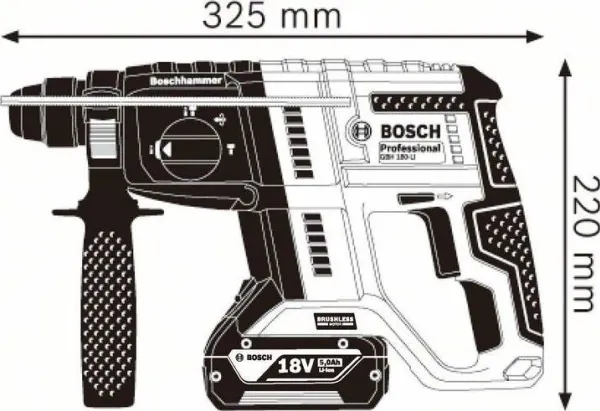 Bosch BOSCH HAMMER ACCUMULATOR GBH 180-LI 18V 0xAh BL B0611911120