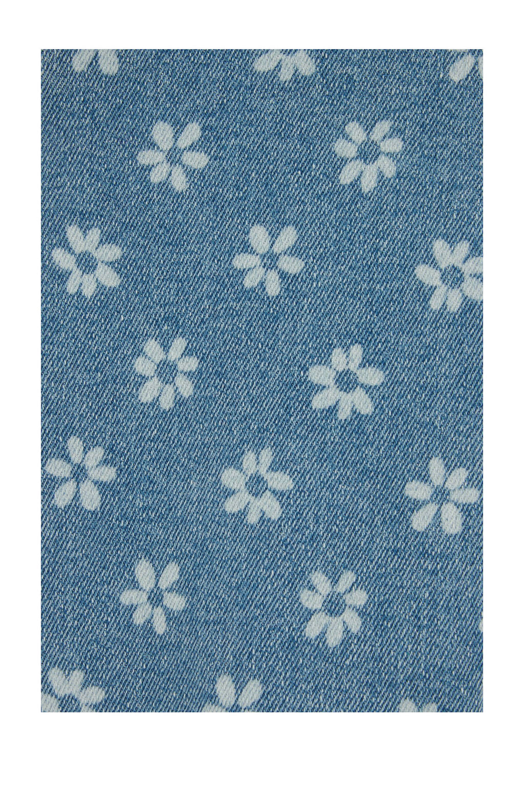 WE Fashion gebloemde flared jeans blue violet