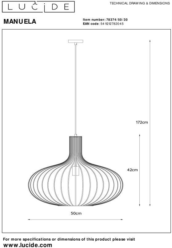 Lucide   Manuela Hanglamp