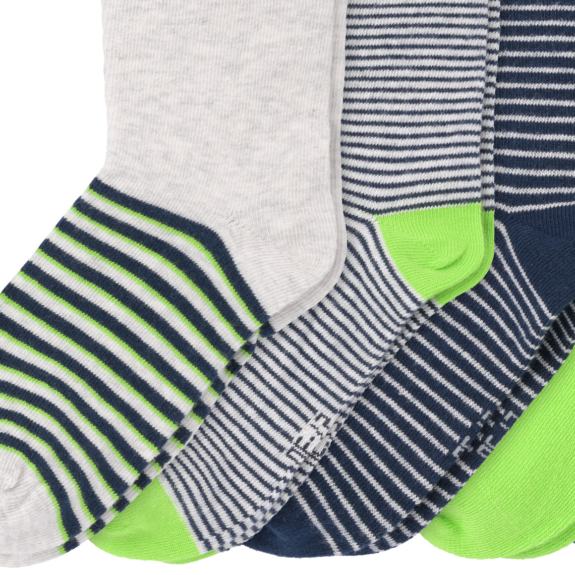 Topolino 5 Paar Jungen Socken in verschiedenen Dessins dunkelblau / hellgrau / hellgrün